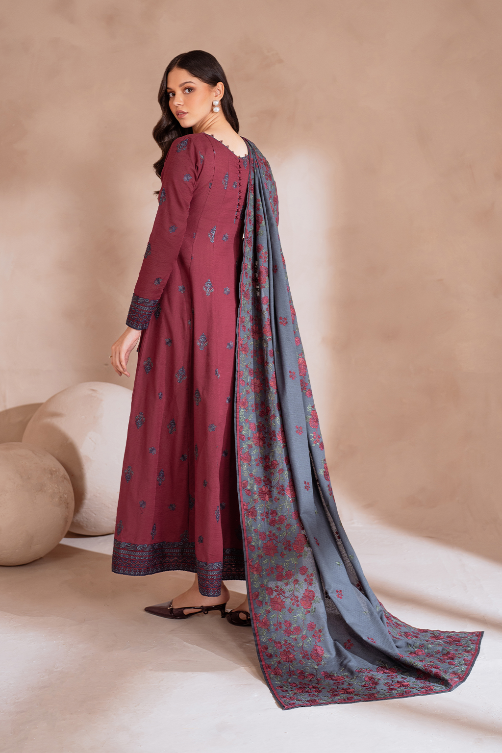 Iznik | Exclusive Winter | UE-372 XS Berry Khaddar