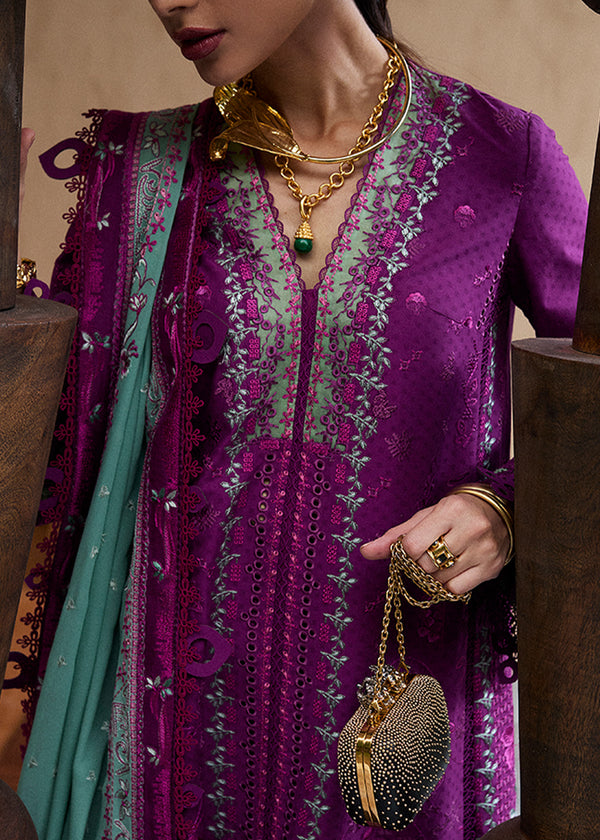 Suffuse | Eid Lawn 25 | OIRA M Plum Organza