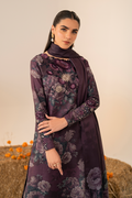 Iznik | Exclusive Winter | UE-354 M Dark Purple Slub Khaddar