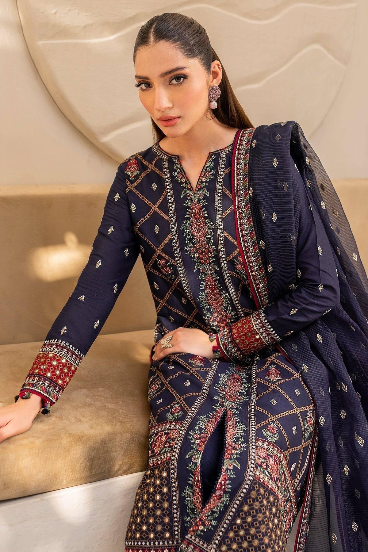 Jazmin | Irish Lawn SS 24 | D6 - Pakistani Designer Dress - by Jazmin | Type: Luxury - 100% Original at Saira Sultan