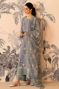 Cross Stitch | Luxe Atelier 24 | SMOKE BLUE - Pakistani Designer Dress - by Cross Stitch | Type: Luxury - 100% Original at Saira Sultan