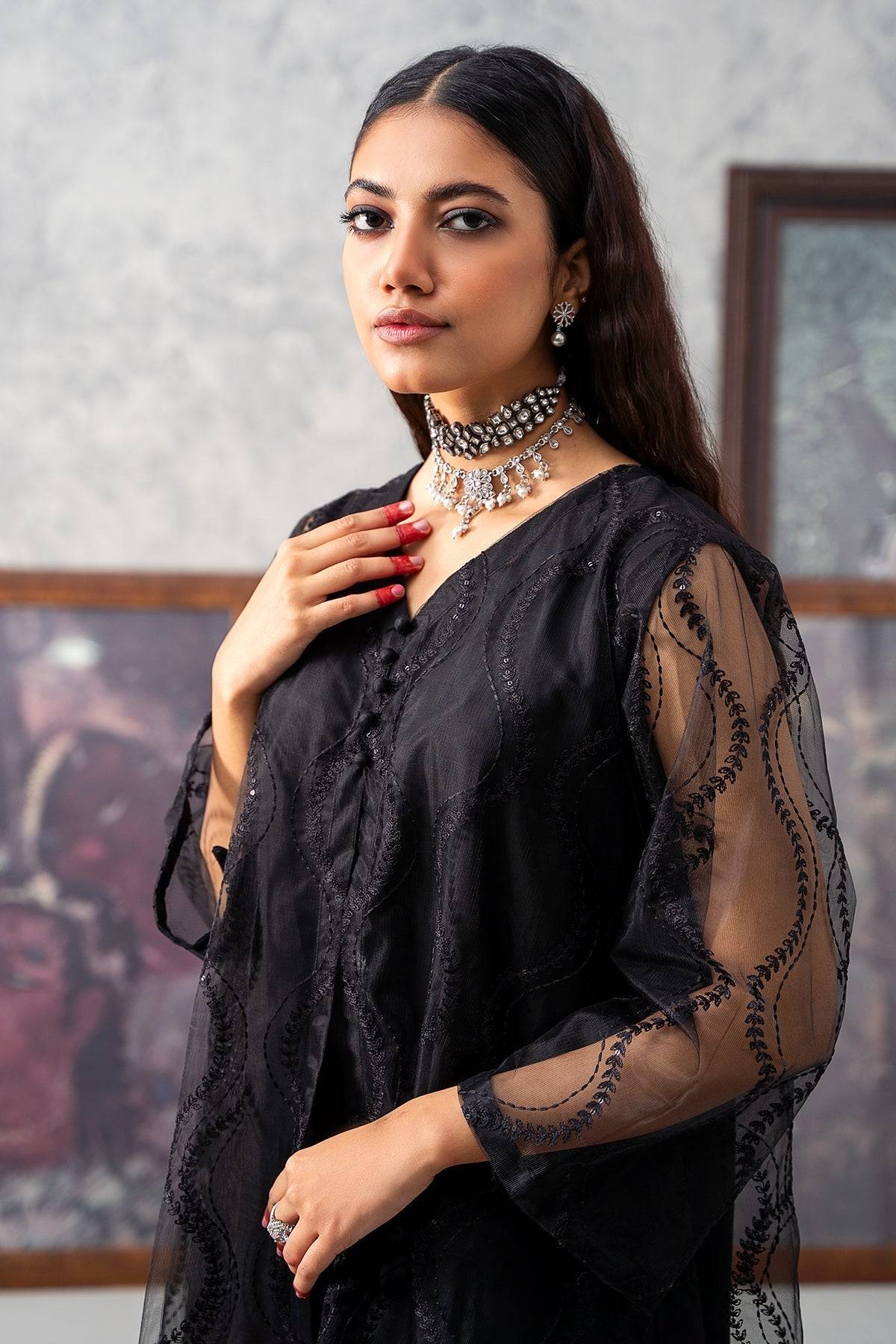 Charizma | Festive Pret | CMA-3-256 (BLACK) - Pakistani Designer Dress - by Charizma | Type: Ladies Clothes - 100% Original at Saira Sultan