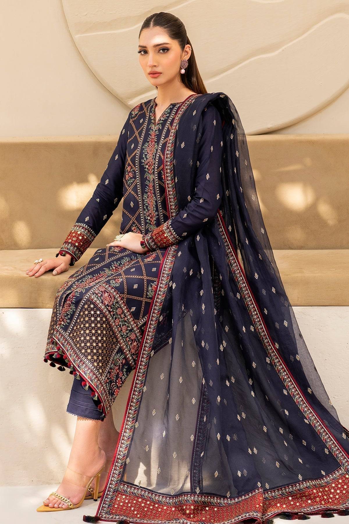 Jazmin | Irish Lawn SS 24 | D6 - Pakistani Designer Dress - by Jazmin | Type: Luxury - 100% Original at Saira Sultan