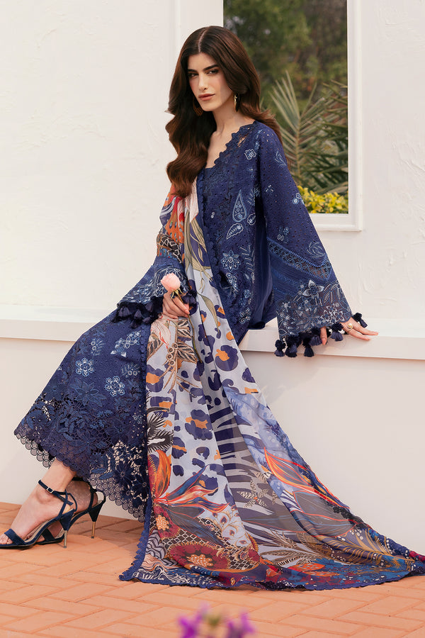 Baroque | Eid Lawn 25 | EL-D07 XL Navy Blue Lawn