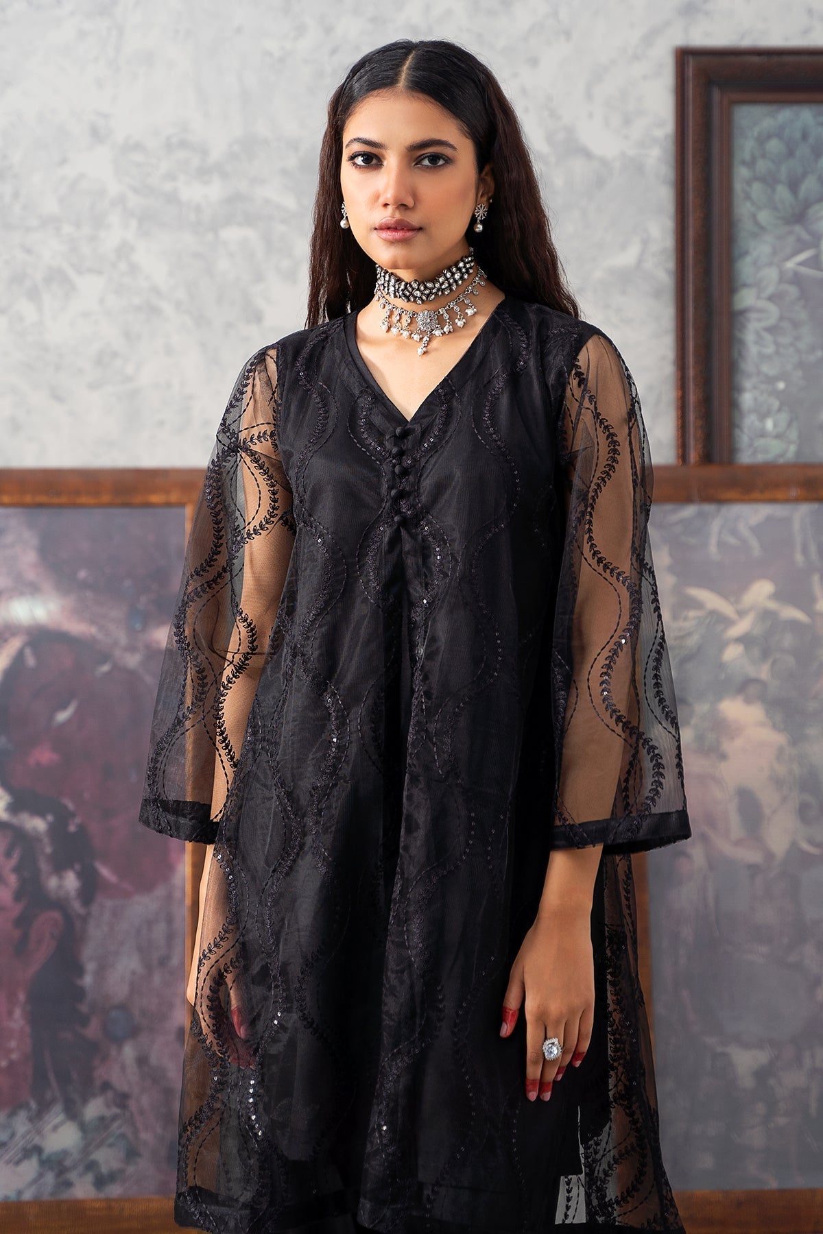Charizma | Festive Pret | CMA-3-256 (BLACK) - Pakistani Designer Dress - by Charizma | Type: Ladies Clothes - 100% Original at Saira Sultan