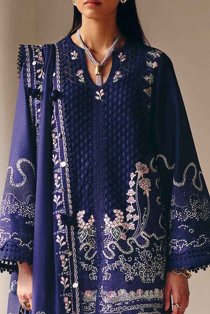 Suffuse | Casual Pret 25 | SAHRA L Dark Blue Cotton