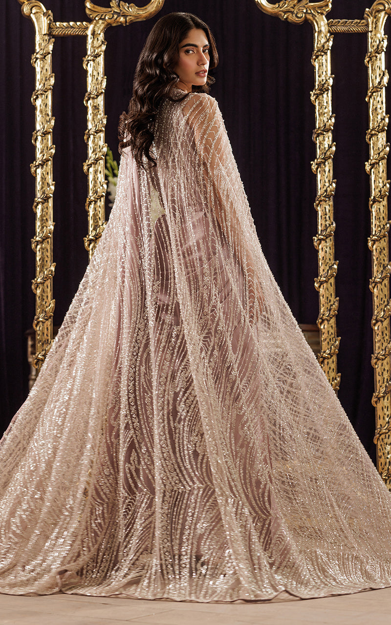 Threads and Motifs | Formal Dresses 25 | Net Embroidered Cape With Blouse And Skirt Saree - Pakistani Designer Dress - by Threads and Motifs - Type : Ladies Clothes - 100% Original at Saira Sultan