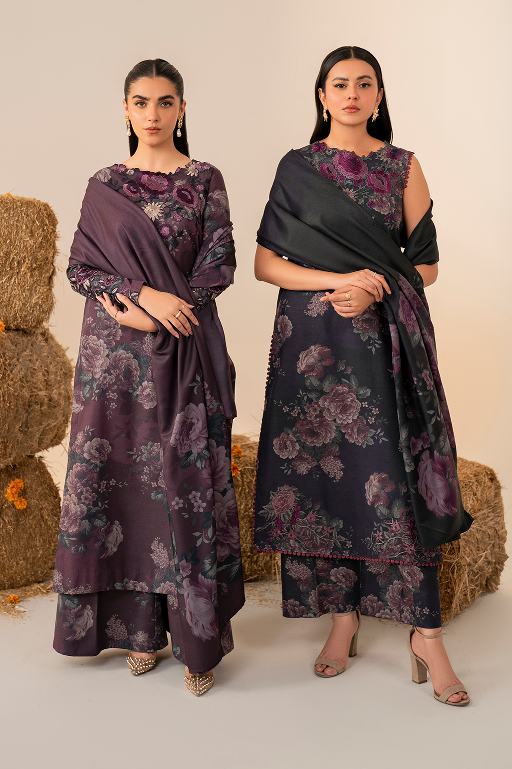 Iznik | Exclusive Winter | UE-353 XL Deep Purple Slub Khaddar