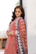 Sobia Nazir | Vital Lawn 25 | 4A XL Pinkish Orange Lawn