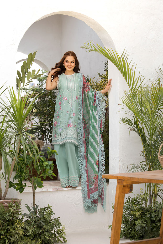 Sobia Nazir | Vital Lawn 25 | 4B S Ice Blue Lawn