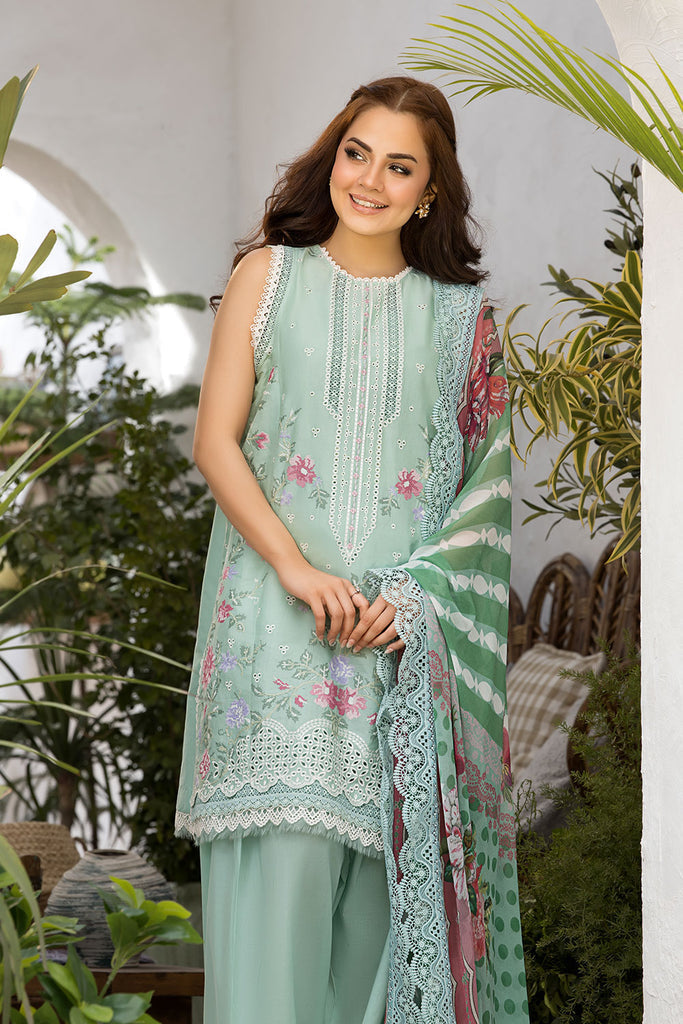 Sobia Nazir | Vital Lawn 25 | 4B XL Ice Blue Lawn