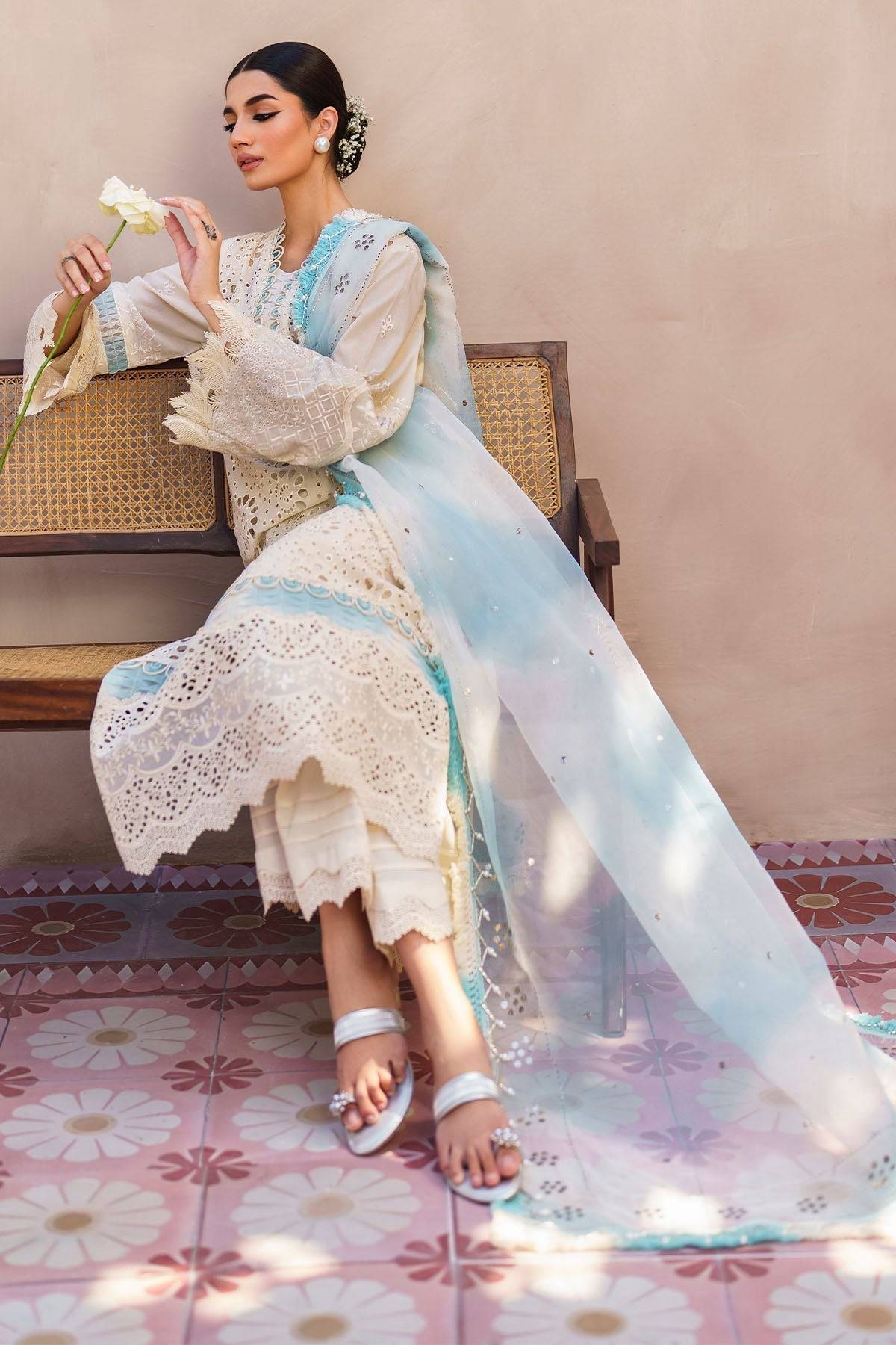 Nureh | Bazaar Lawn | NS-140 - Pakistani Designer Dress - by Nureh | Type: Luxury - 100% Original at Saira Sultan