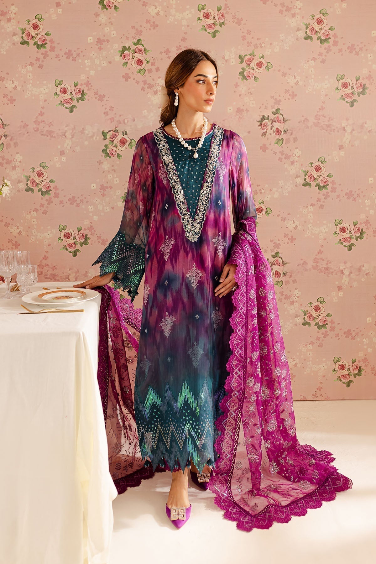 Nureh | Ballerina Formals | NU2-159 XL Midnight Blue Chiffon