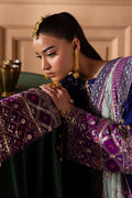 Nureh | Nur Mahal Formals | NE-137 M Navy Silk