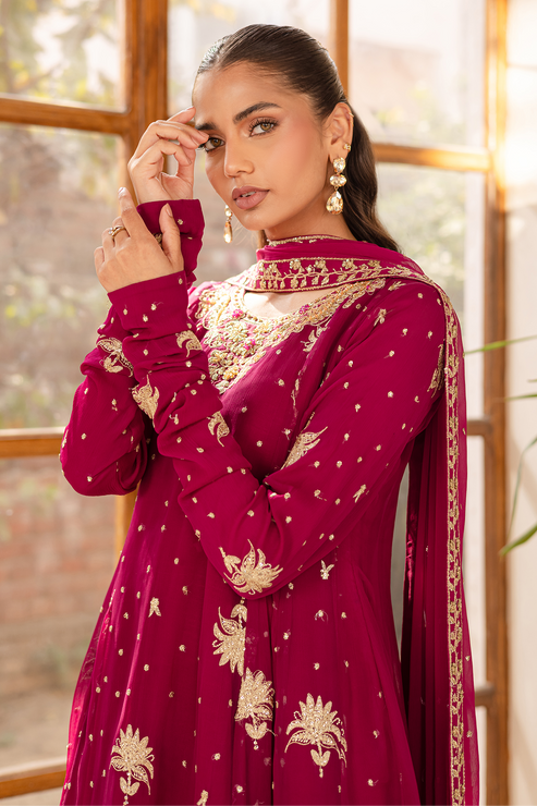 Emaan Adeel | Noore Festive Formals | ZAIMA M Magenta Organza