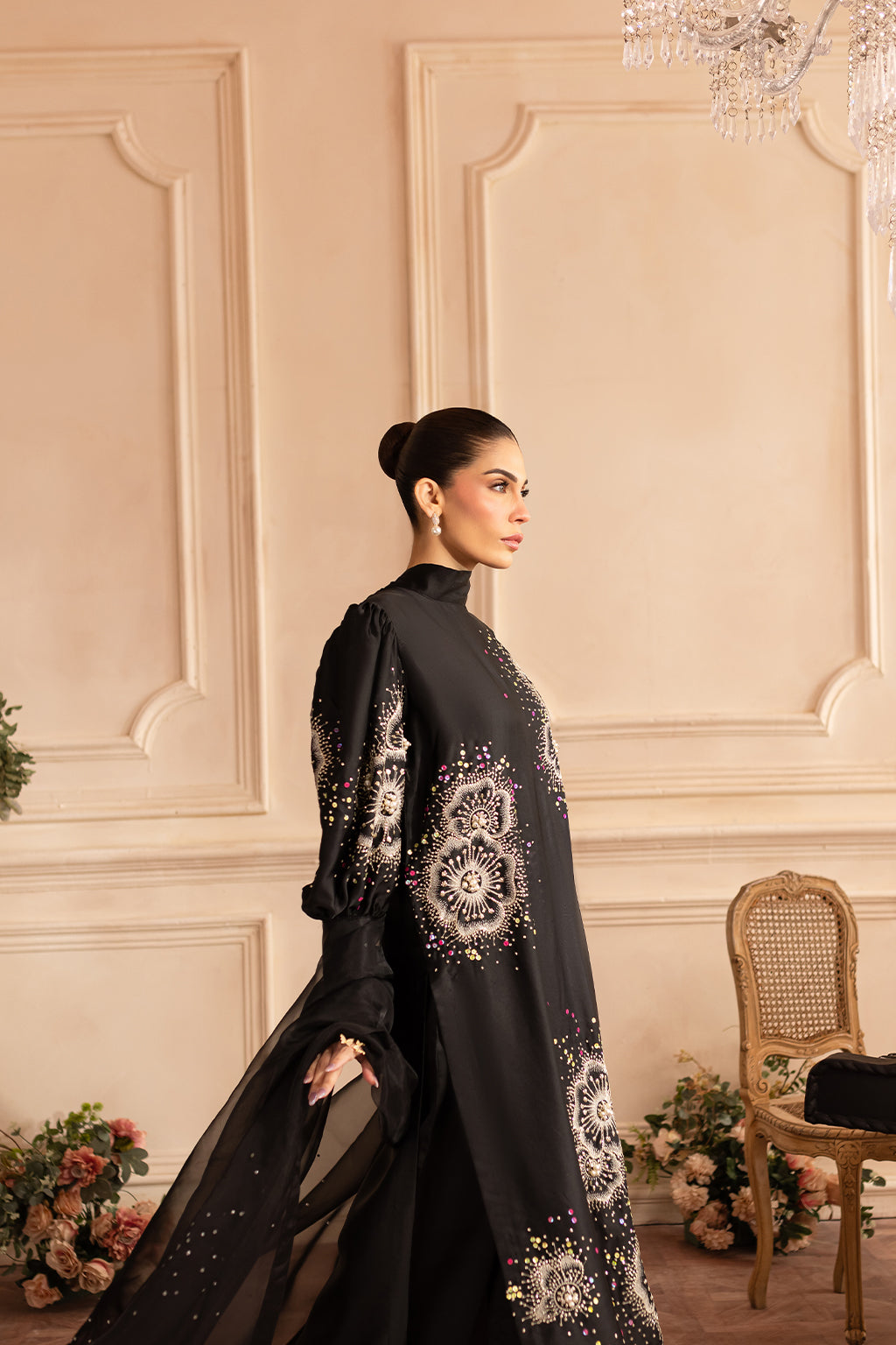 Vanya | Marlene Formals | ML-02 M Black Silk