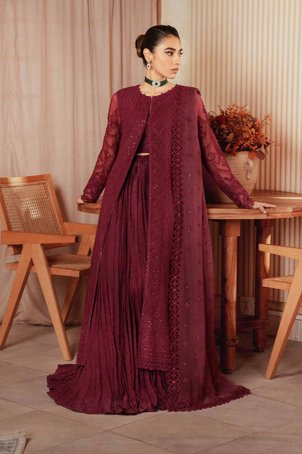 Iznik | Chiffon Kari | ICK-01 Embroidered Chiffon - Pakistani Designer Dress - by Iznik | Type: Bridal - 100% Original at Saira Sultan