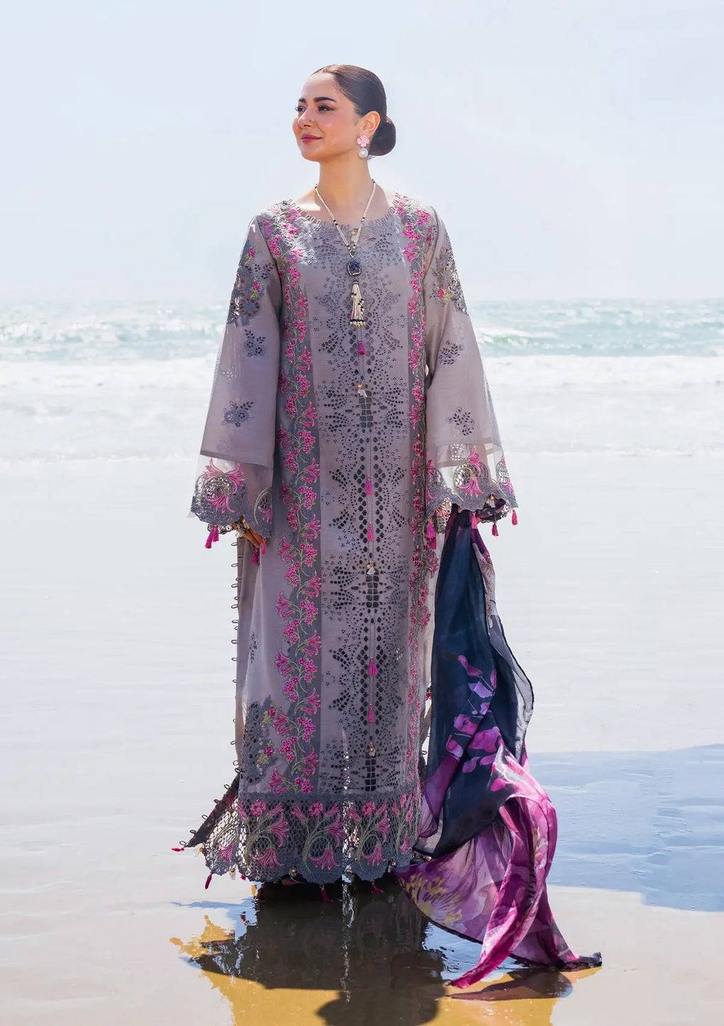 Elaf Premium | Hai Kuch Festive Lawn 24 | EHK-04 Alyaanah - Pakistani Designer Dress - by Elaf Premium | Type: Luxury - 100% Original at Saira Sultan