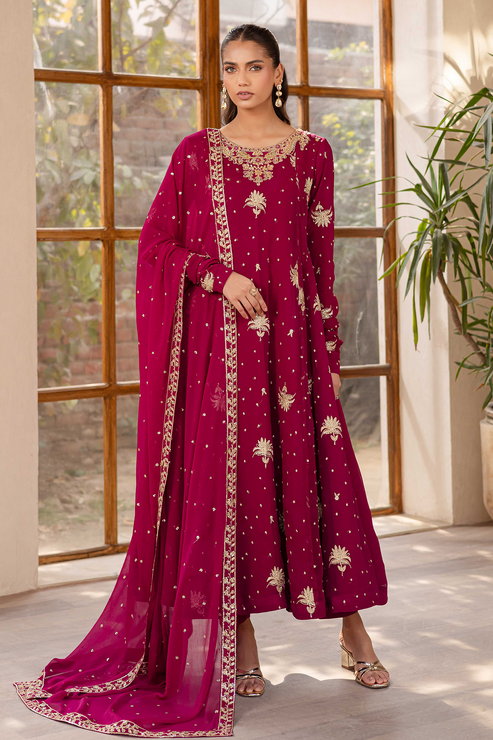 Emaan Adeel | Noore Festive Formals | ZAIMA XS Magenta Organza