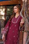 Farasha | Dastoor Embroidered Lawn SS24 | RUBY GLAM - Pakistani Designer Dress - by Farasha | Type: Luxury - 100% Original at Saira Sultan