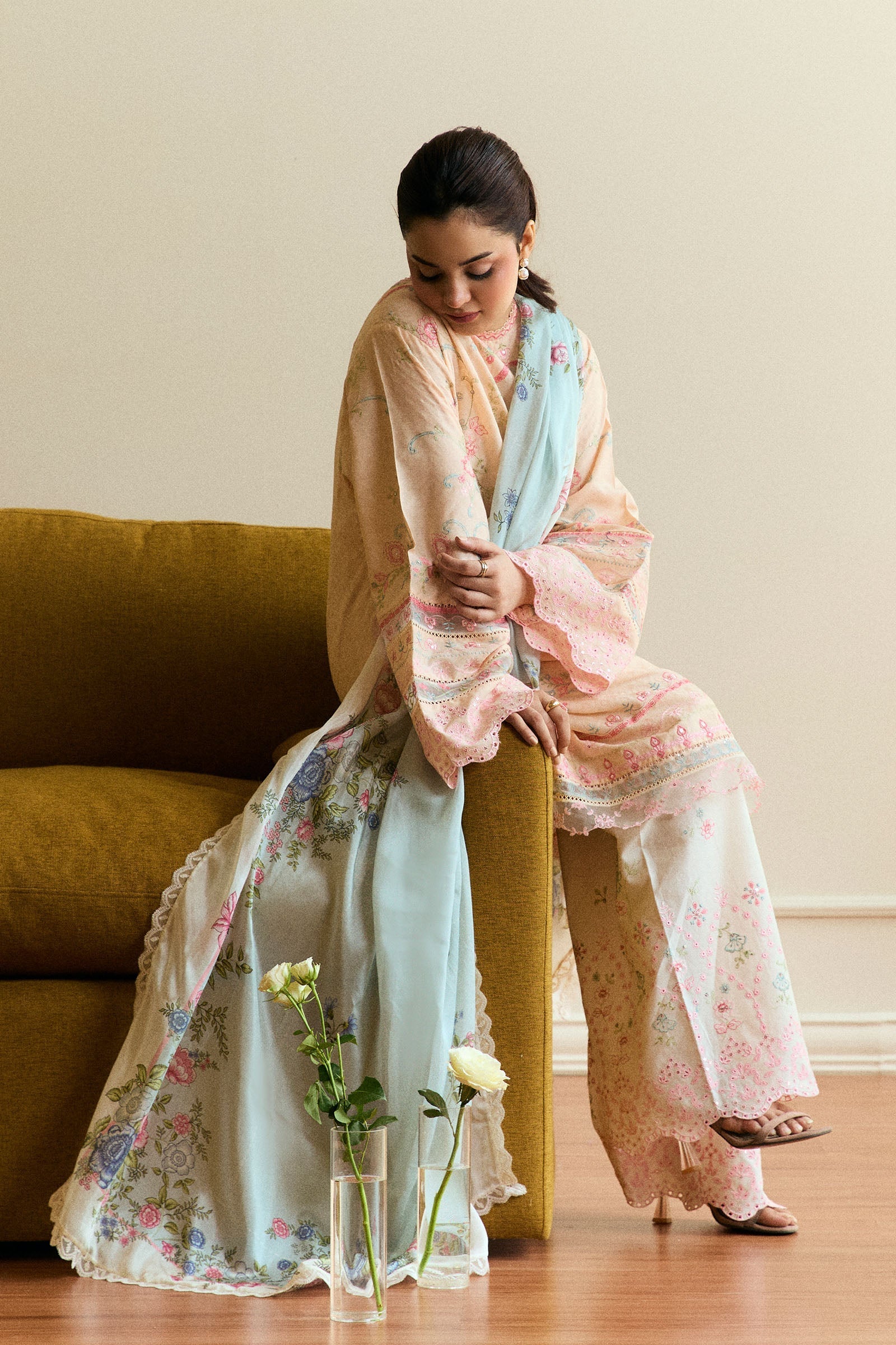 Zara Shahjahan | Coco Eid Edit | Lumen-D7 L Ivory Jacquard