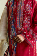 Zara Shahjahan | Coco Eid Edit | Alba-D8 S Haute Red Jacquard