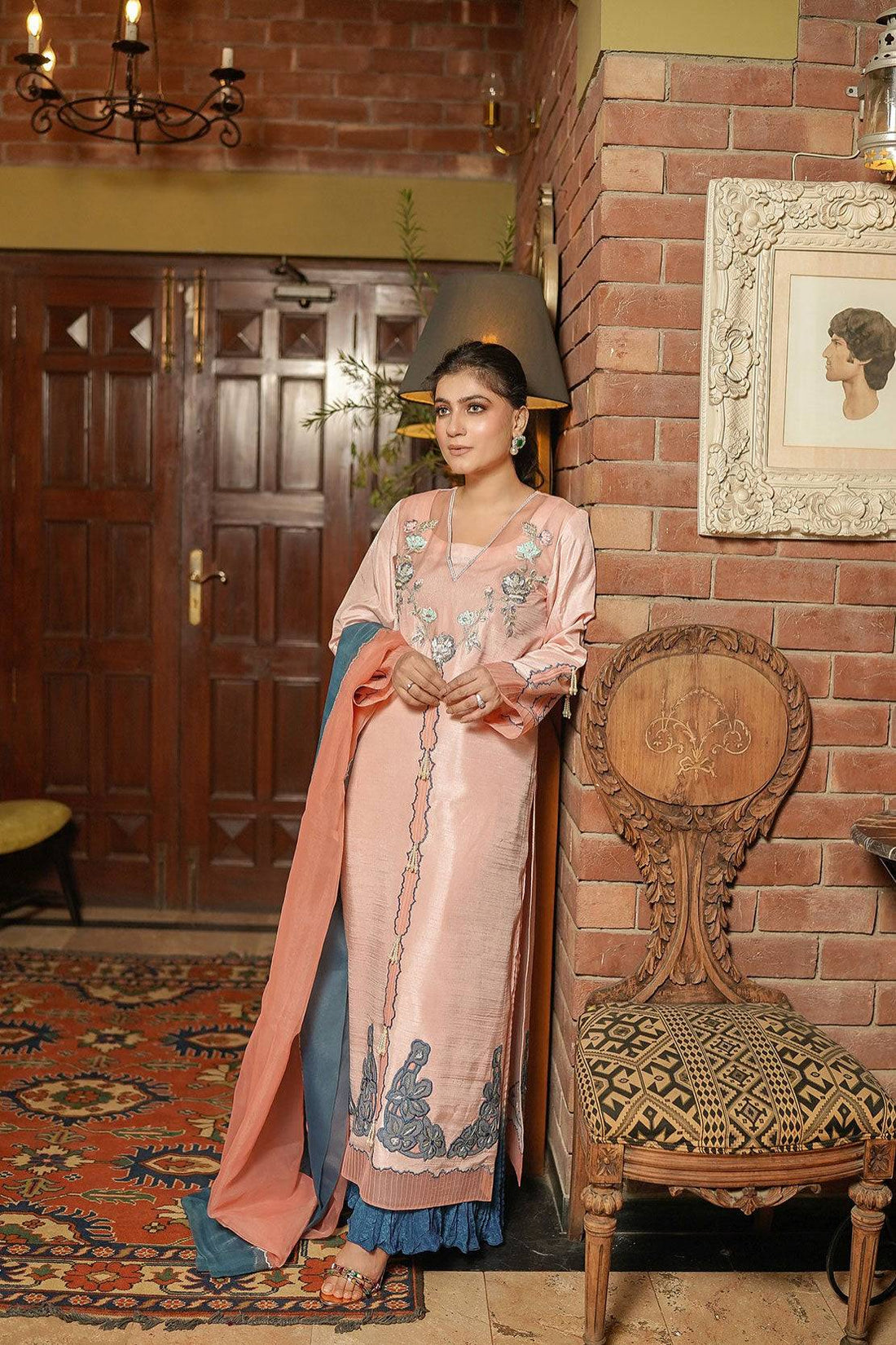 Leon | Leon Luxe Collection | PEACH MALBA - Pakistani Designer Dress - by Leon | Type: Formal - 100% Original at Saira Sultan