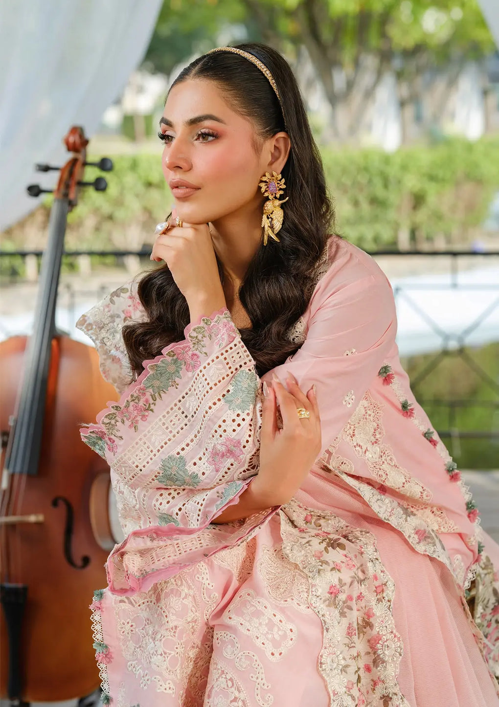 Elaf Premium | Luxury Lawn 25 | ELH-1B SOPHIA L Pink Lawn