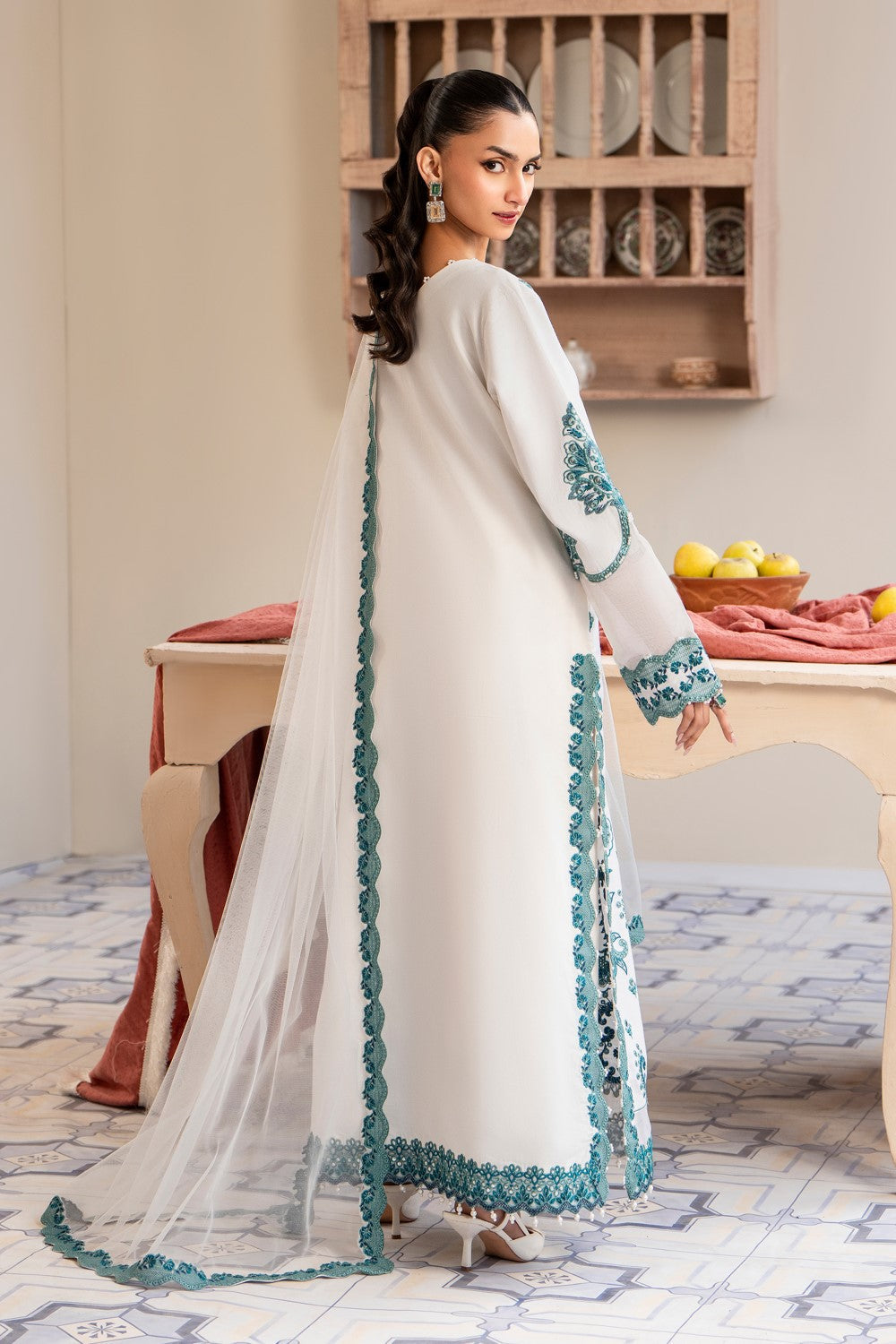 Maryum N Maria | Luxury Lawn 25 | ATOCHA - MS50107 XS White Lawn