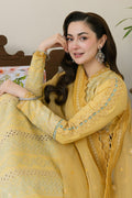 Maryum N Maria | Luxury Lawn 25 | AERIN - MS50111 M Dust Yellow Lawn