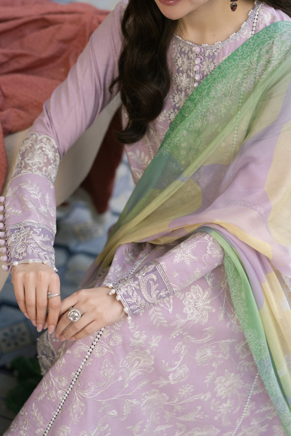 Maryum N Maria | Luxury Lawn 25 | ALEIA - MS50115 L Lilac Lawn