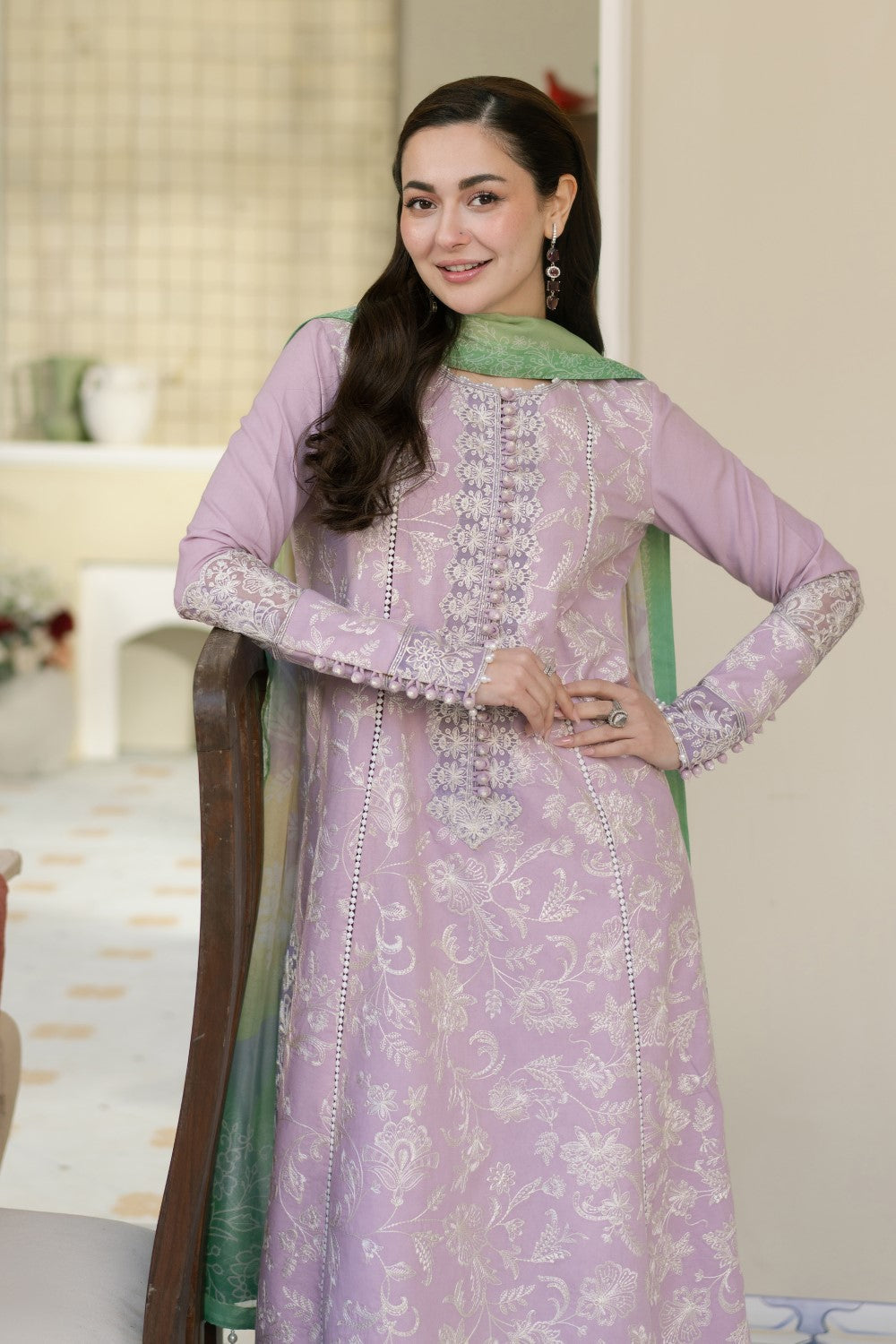 Maryum N Maria | Luxury Lawn 25 | ALEIA - MS50115 M Lilac Lawn