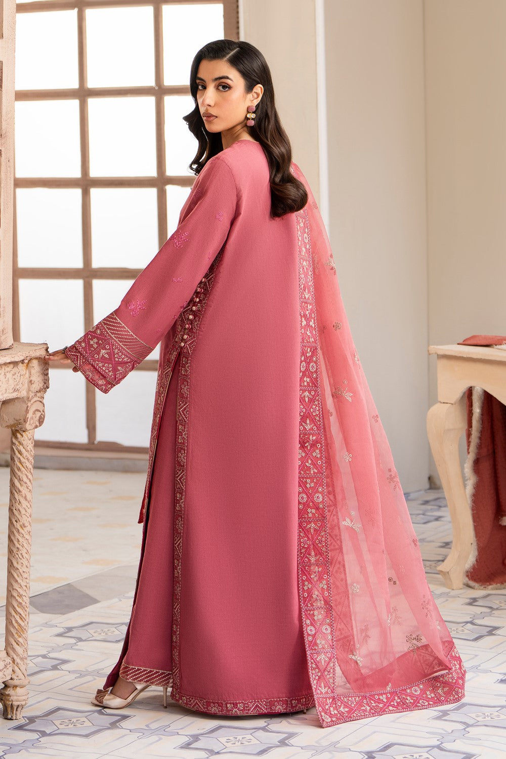 Maryum N Maria | Luxury Lawn 25 | ADRA - MS50118 XS Pink Lawn