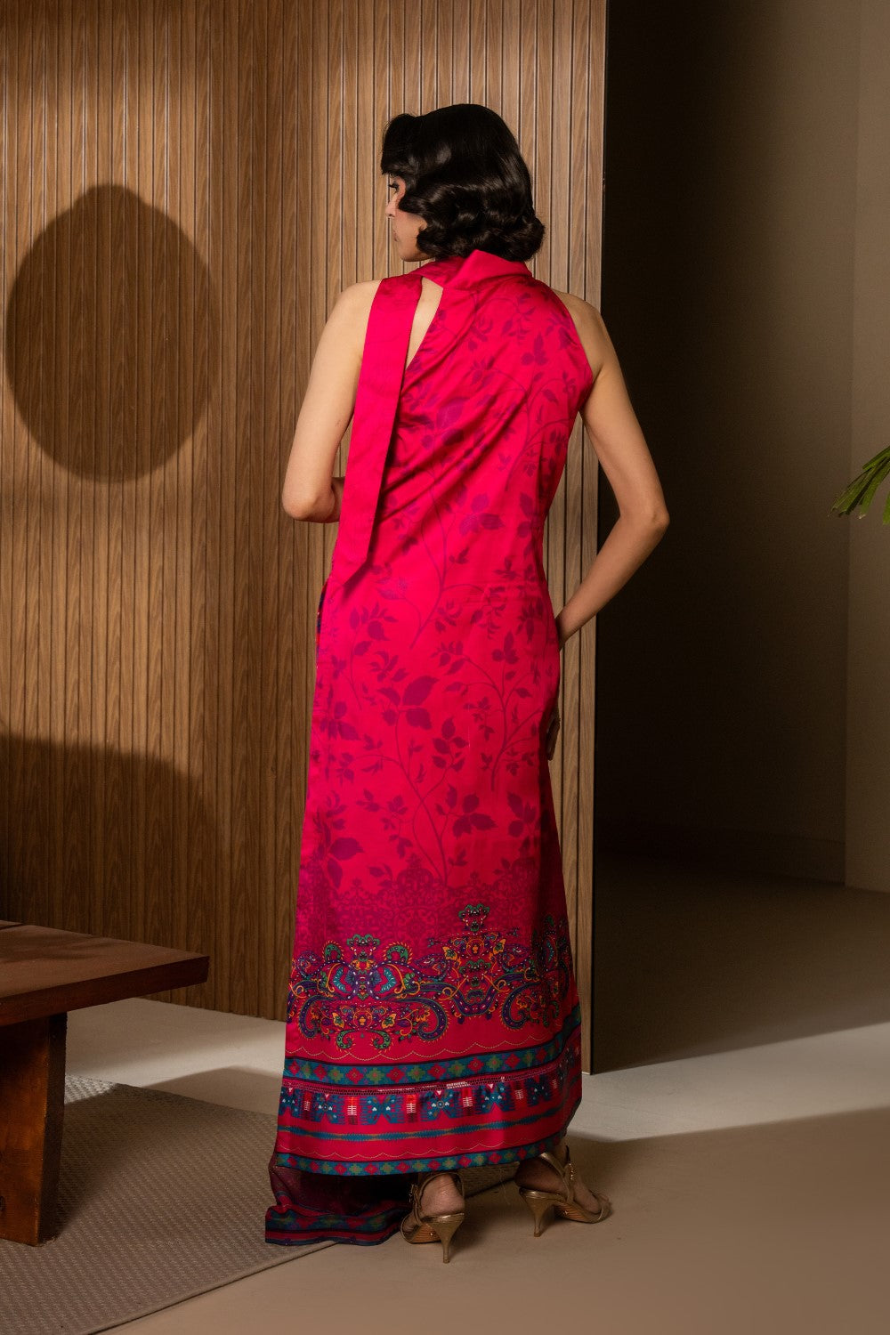 Maryum N Maria | Nazm Collection | FABLE - MS50456 XS Carrot Pink Silk