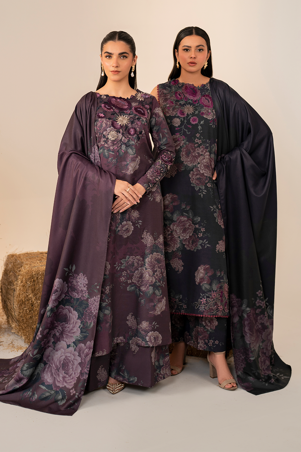 Iznik | Exclusive Winter | UE-353 L Deep Purple Slub Khaddar