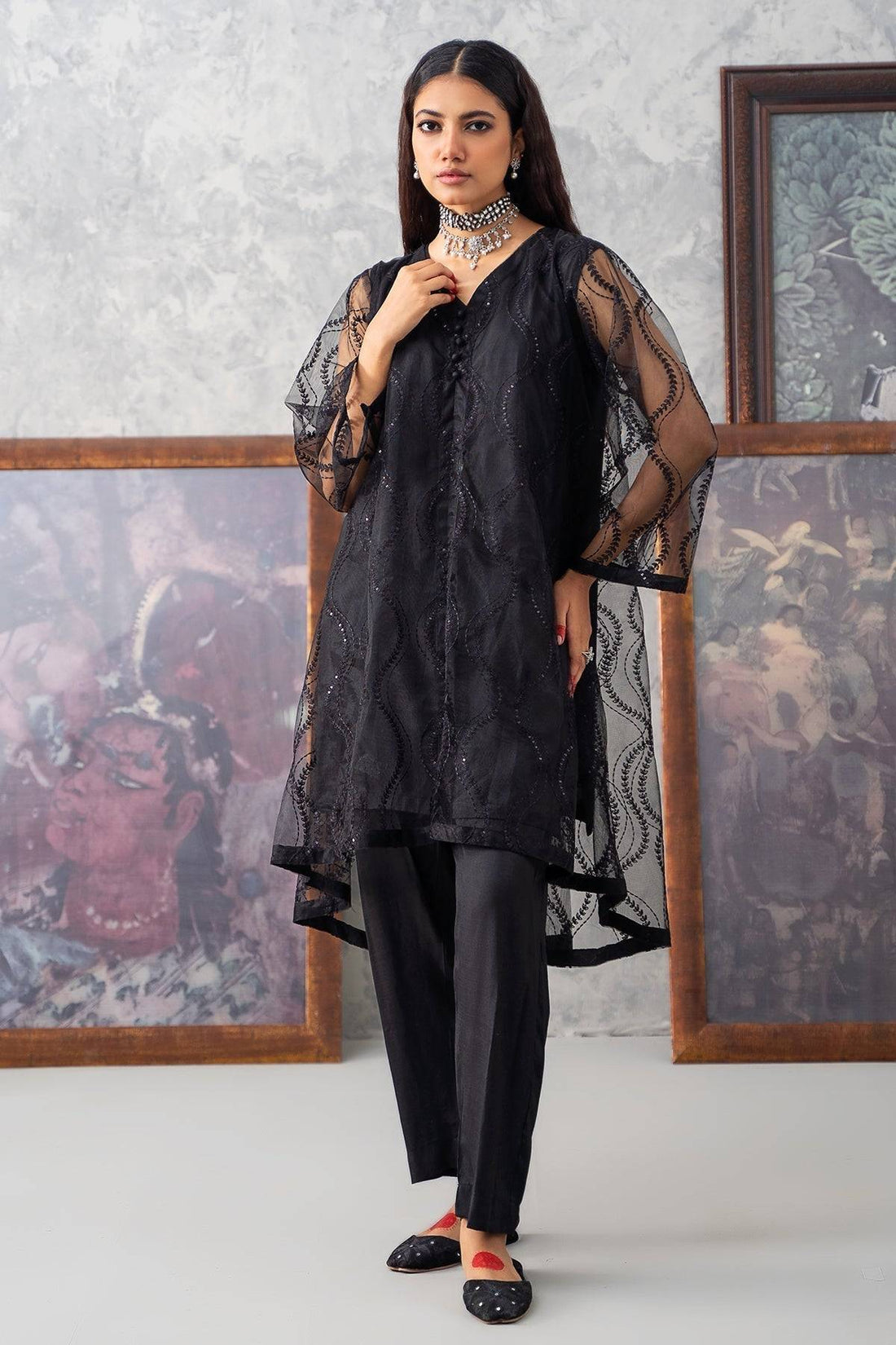Charizma | Festive Pret | CMA-3-256 (BLACK) - Pakistani Designer Dress - by Charizma | Type: Ladies Clothes - 100% Original at Saira Sultan