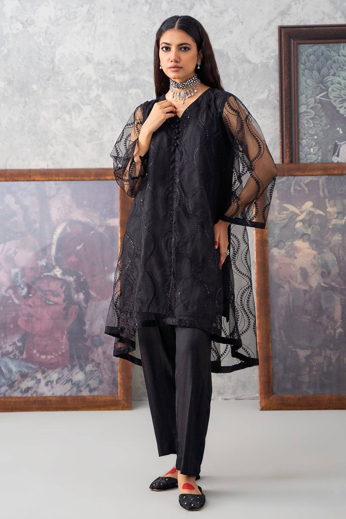 Charizma | Festive Pret | CMA-3-256 (BLACK) - Pakistani Designer Dress - by Charizma | Type: Ladies Clothes - 100% Original at Saira Sultan