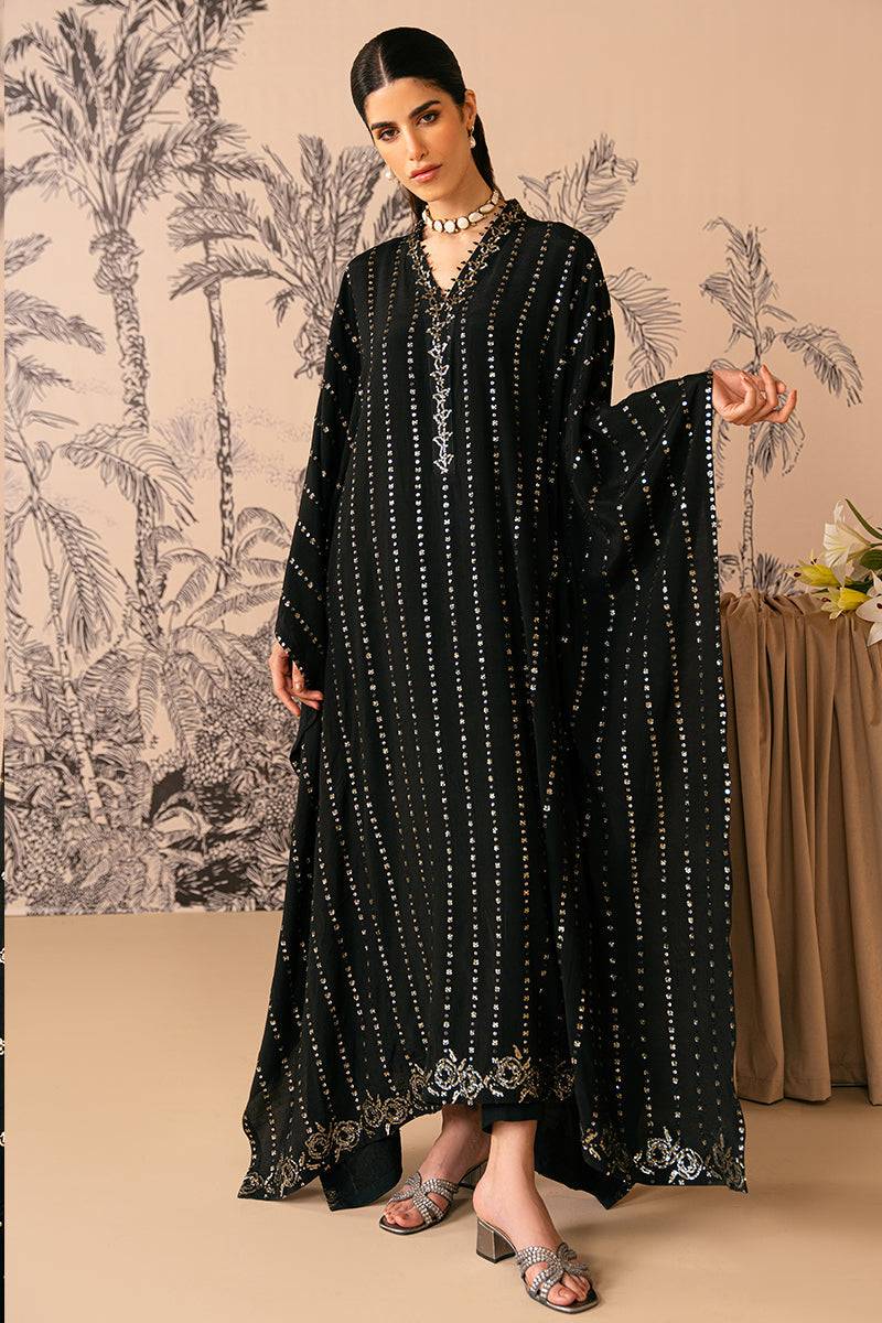 Cross Stitch | Luxe Atelier 24 | MYSTIC RAVEN - Pakistani Designer Dress - by Cross Stitch | Type: Luxury - 100% Original at Saira Sultan