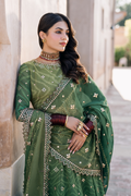 Iznik | Bandhani Formals | UE-328 L Emerald Green Chiffon