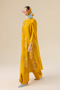 Erum Khan | Lillia Summer Edit | Honey Haze XL Gold Charmeuse Silk