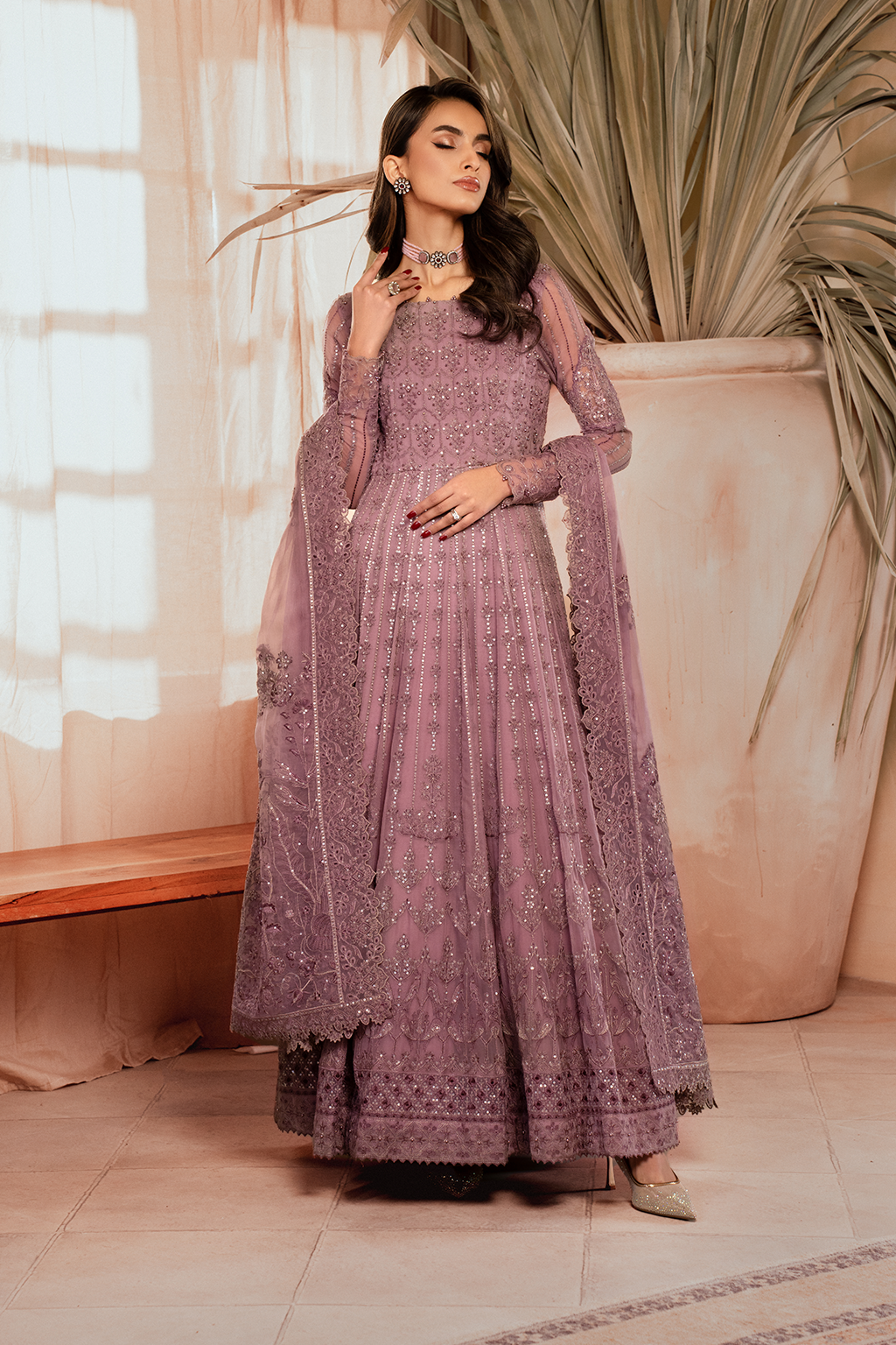 Iznik | Chiffon Kari | ICK-02 Embroidered Chiffon - Pakistani Designer Dress - by Iznik | Type: Bridal - 100% Original at Saira Sultan