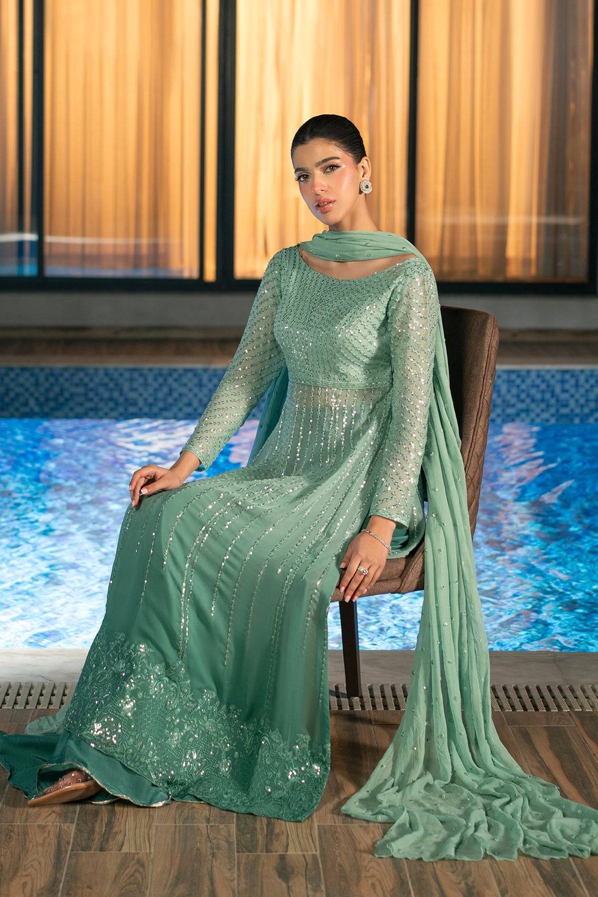 Fahad Hussayn | Lawn Banger | Midnight Aura - Pakistani Designer Dress - by Erum Khan | Type: Ladies Clothes - 100% Original at Saira Sultan