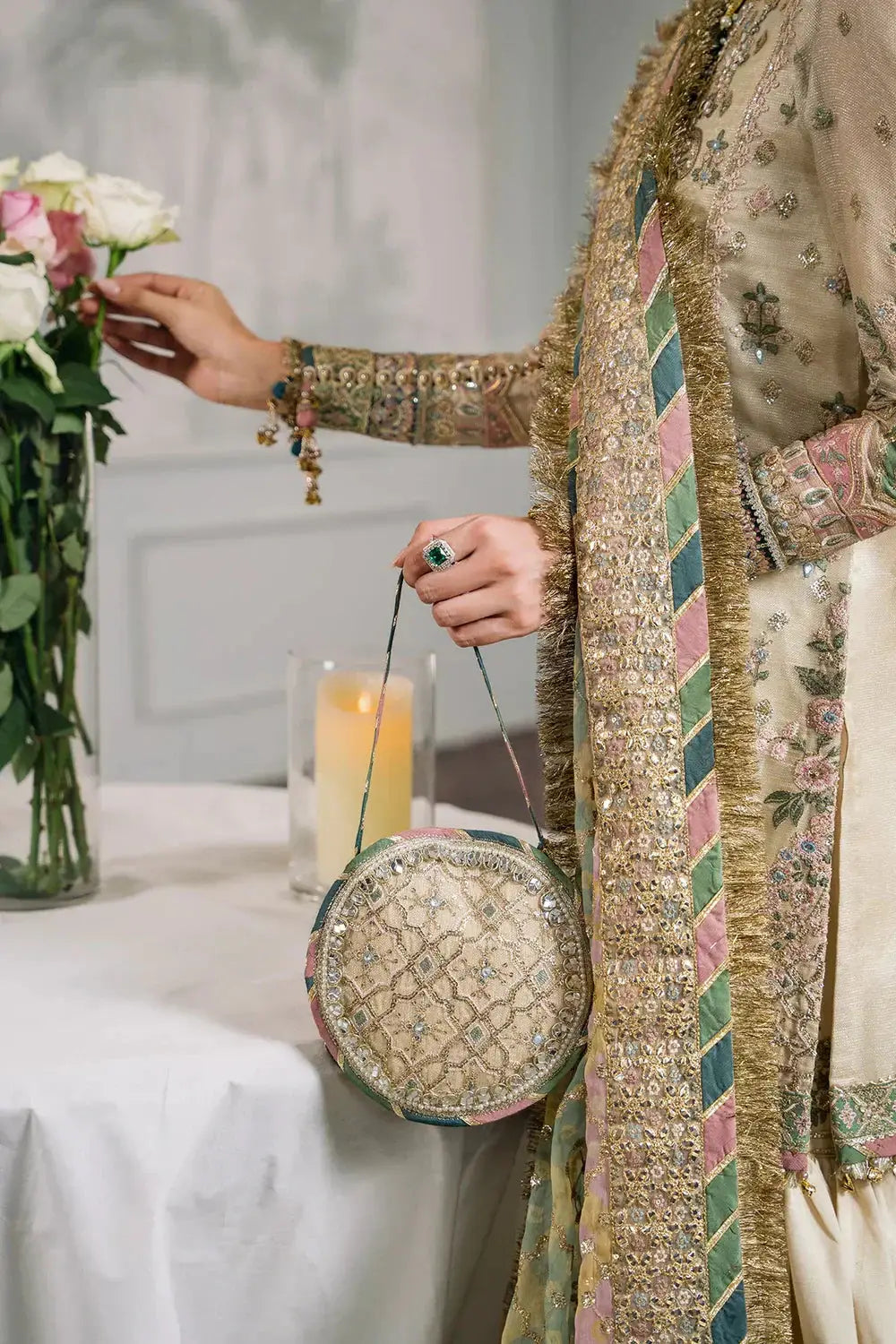 Baroque | Chantelle Embroidered Collection | CH12-04 - Pakistani Designer Dress - by Baroque | Type: Bridal - 100% Original at Saira Sultan
