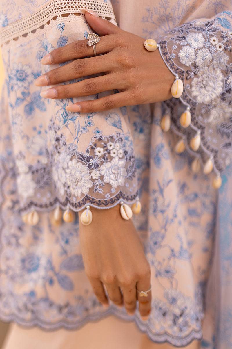 Cross Stitch | Eid Lawn 24 | PEACH - Pakistani Designer Dress - by Cross Stitch | Type: Luxury - 100% Original at Saira Sultan