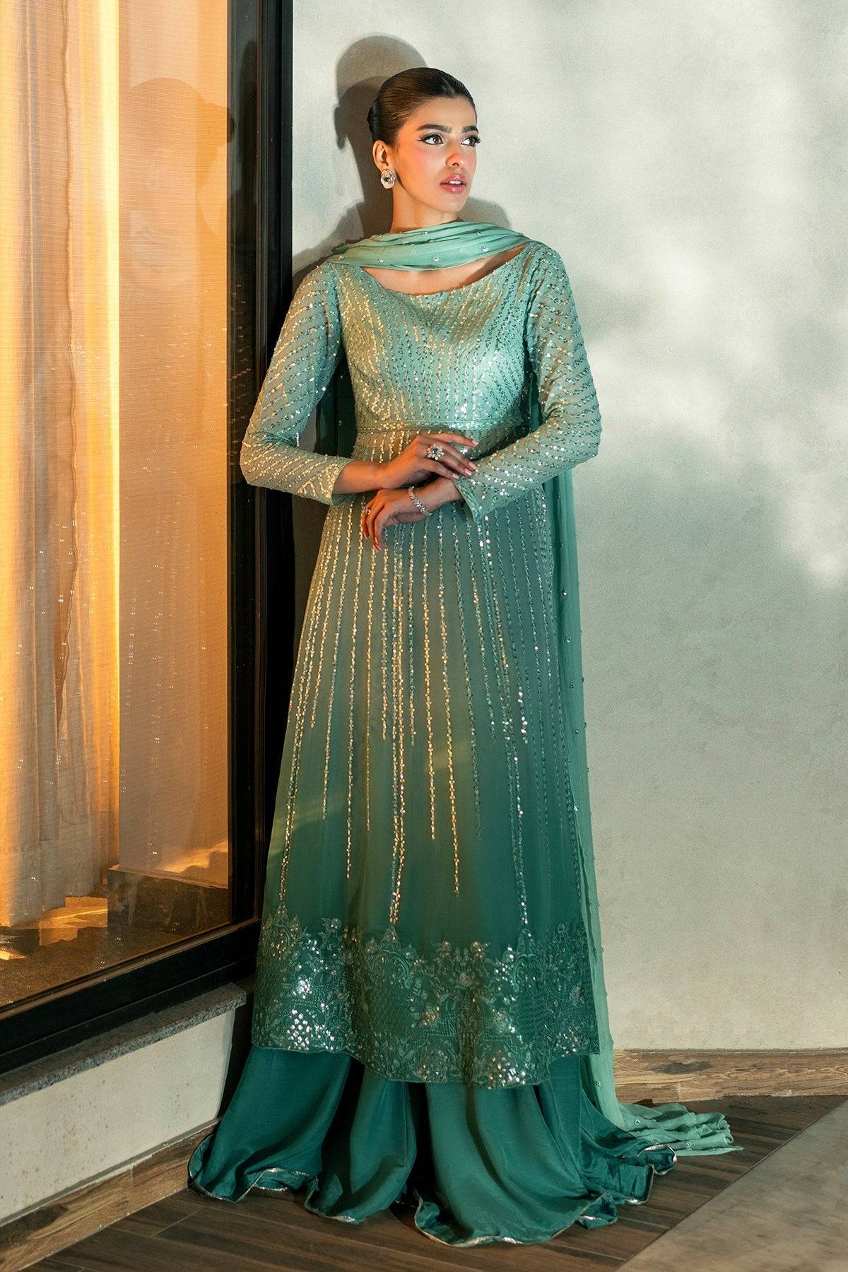 Fahad Hussayn | Lawn Banger | Midnight Aura - Pakistani Designer Dress - by Erum Khan | Type: Ladies Clothes - 100% Original at Saira Sultan