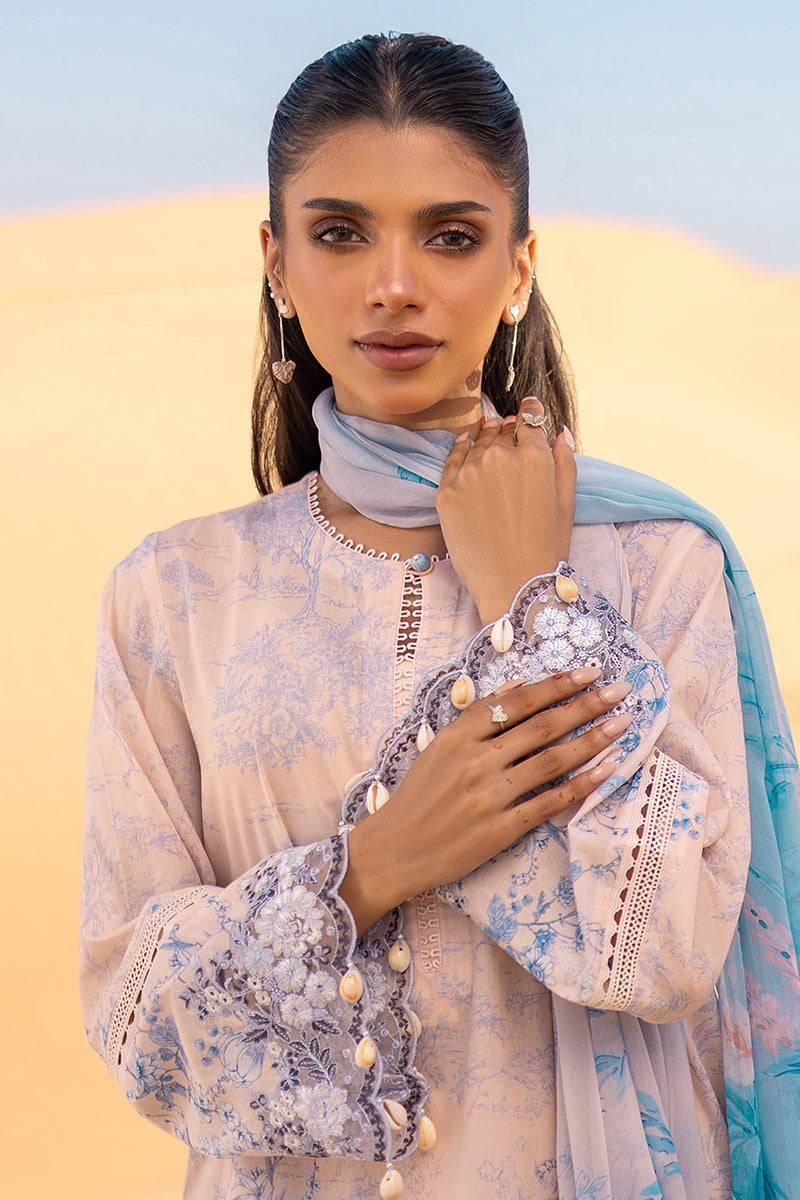 Cross Stitch | Eid Lawn 24 | PEACH - Pakistani Designer Dress - by Cross Stitch | Type: Luxury - 100% Original at Saira Sultan