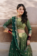 Iznik | Bandhani Formals | UE-328 M Emerald Green Chiffon