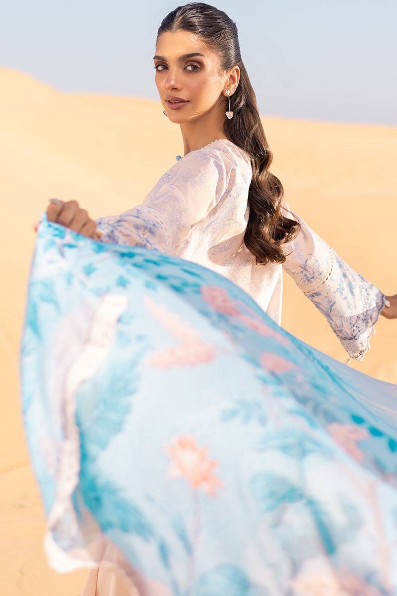 Cross Stitch | Eid Lawn 24 | PEACH - Pakistani Designer Dress - by Cross Stitch | Type: Luxury - 100% Original at Saira Sultan