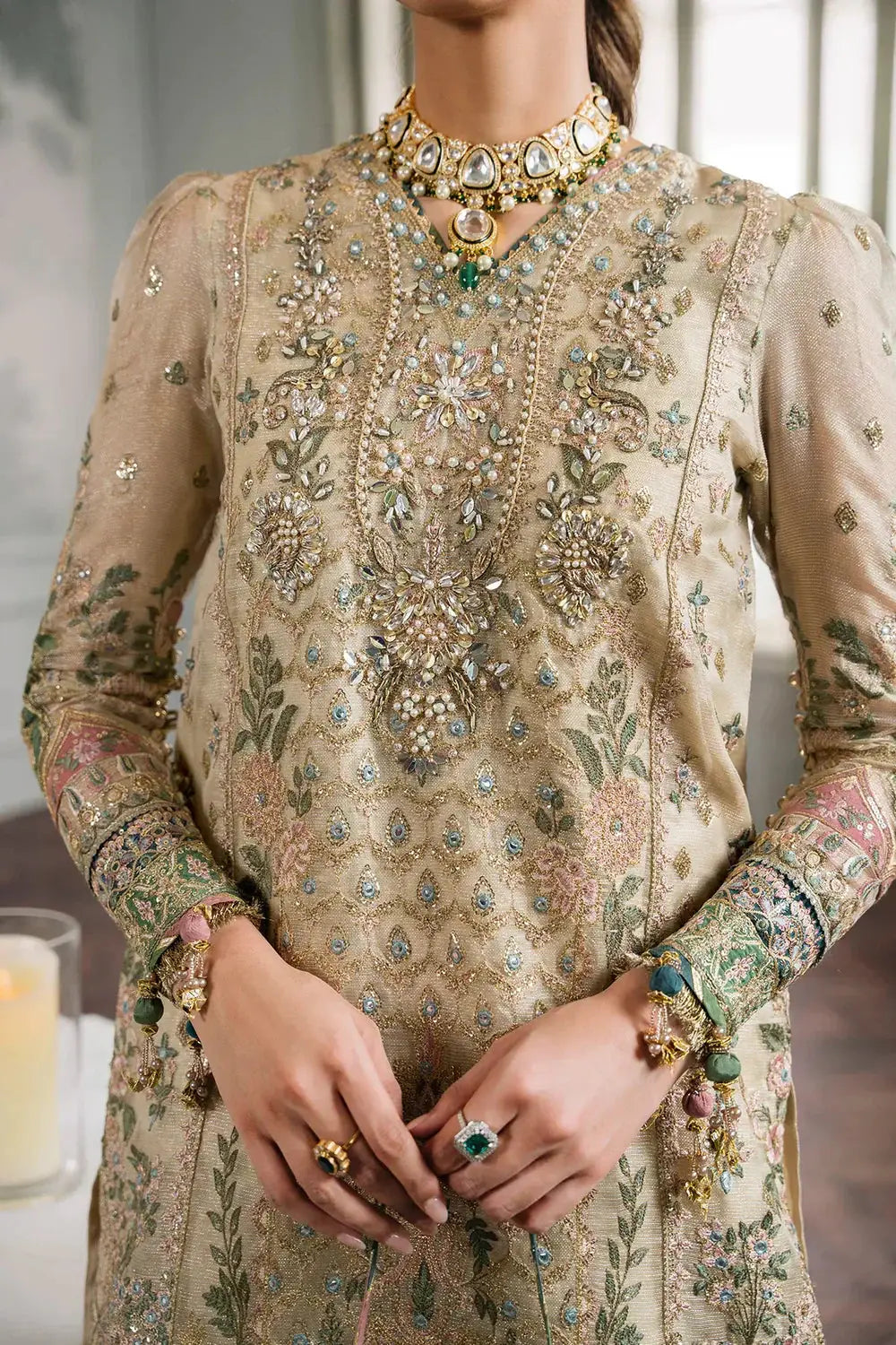 Baroque | Chantelle Embroidered Collection | CH12-04 - Pakistani Designer Dress - by Baroque | Type: Bridal - 100% Original at Saira Sultan