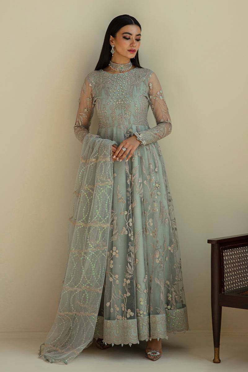 Baroque | Luxury Pret 24 | NET UF-627 - Pakistani Designer Dress - by Baroque | Type: Luxury - 100% Original at Saira Sultan